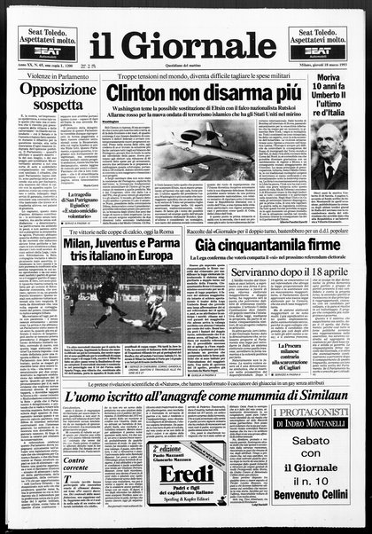 Il giornale : quotidiano del mattino